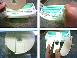 シュレッダーでＤＶＤ-Ｒを切断