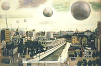 鈴木信太郎『東京の空(数寄屋橋附近)』