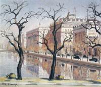 住谷磐根『お濠端丸ノ内風景』