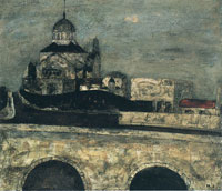 松本竣介『ニコライ堂と聖橋』